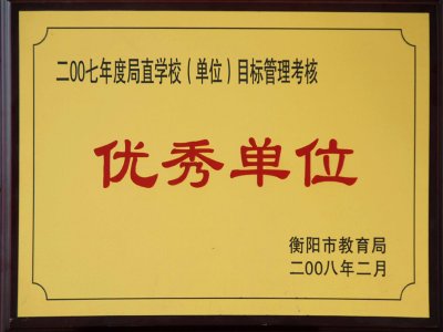 2007年衡阳市优秀学校